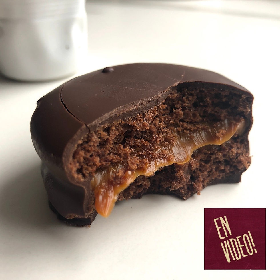 alfajor marplatense de chocolate y dulce de leche