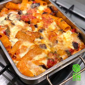 Pasta con Berenjenas Gratinada