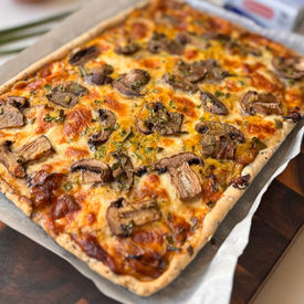 Tarta de Champiñones con Masa de Semillas