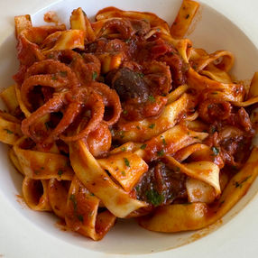 Pasta a la Luciana - Pasta con Pulpo