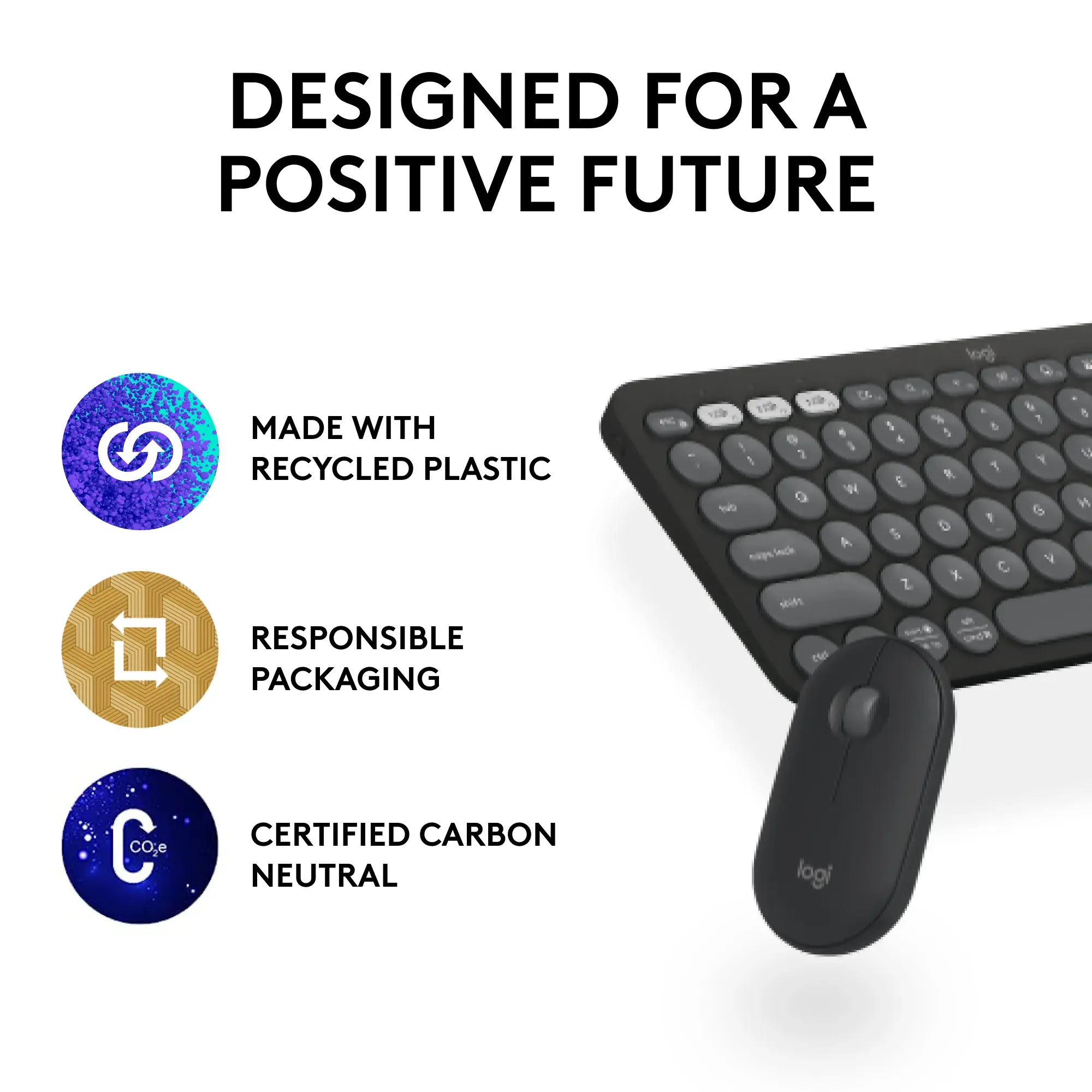 Logitech Pebble 2 Keyboard & Mouse Combo - Black