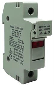 Solarix Rail Mount 1 Pole DC Fuse Holder With LED Indicator
