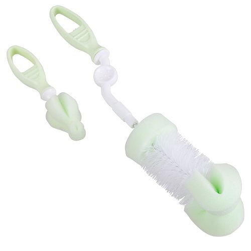 Küçük resim: baby&plus Dönebilen Sünger Uçlu Biberon ve Emzik Fırçası