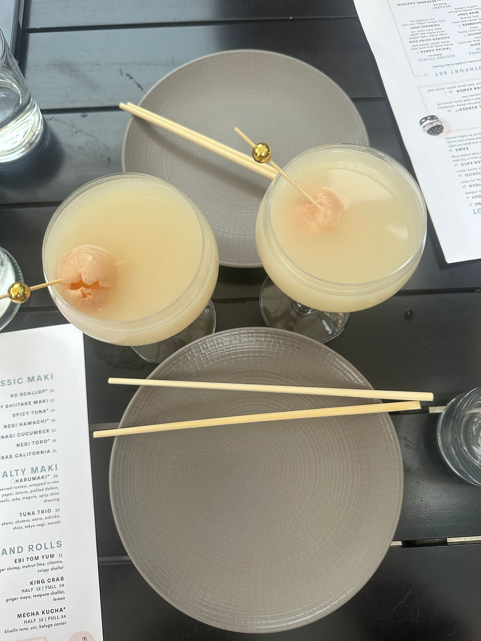 Signature Lychee Martini cocktail at Itoko in Chicago.