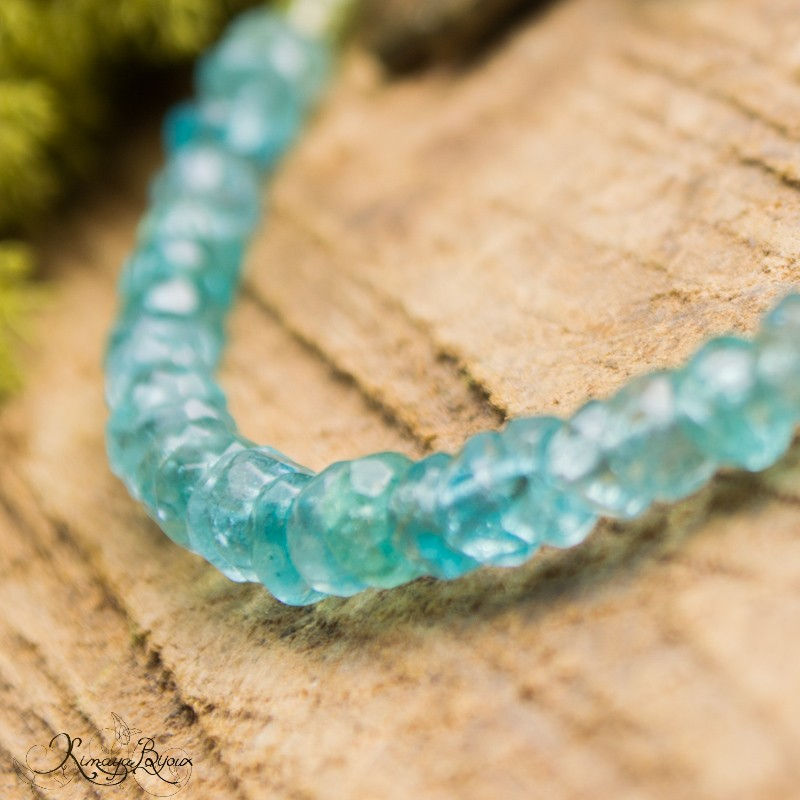 Miniature : Bracelet de Cheville Artisanal en Apatite