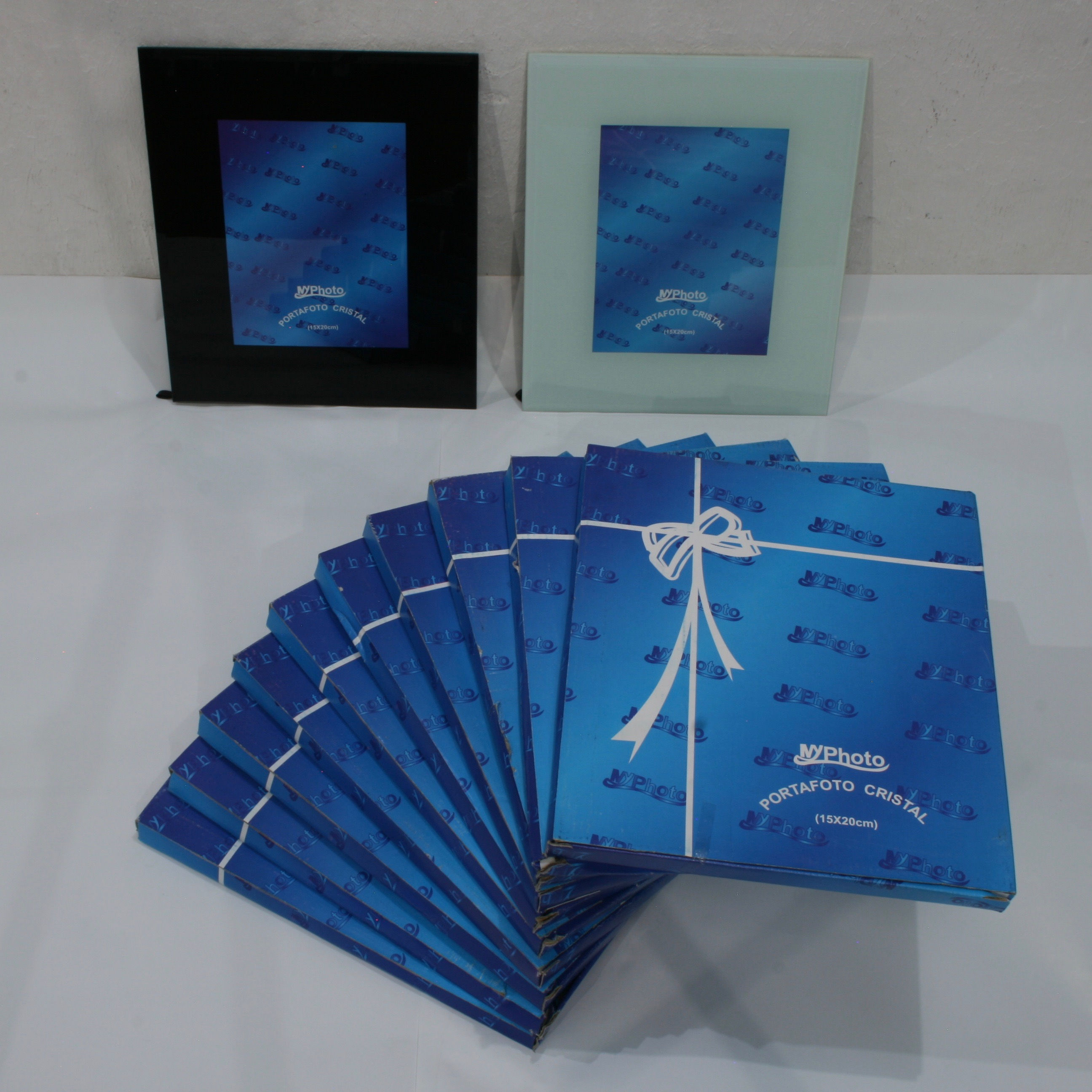 Portaretratos de cristal blanco y negro