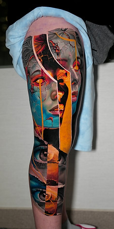 Color realism  tattoo done  by Frank