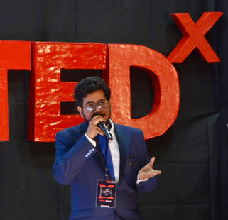 Rahul Basak as a speaker at TEDx Jalpaiguri Government Engineering College. 