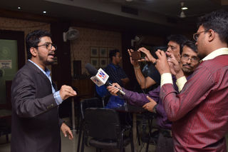 Few moments of Press Conference (Photographs of Rahul Basak, CEO of Amar Canvas™) 