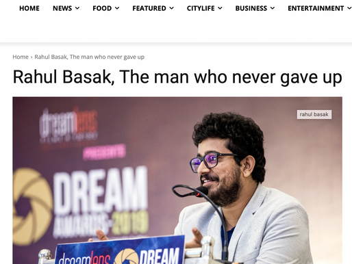 Rahul Basak featured in "The Kolkata Buzz"