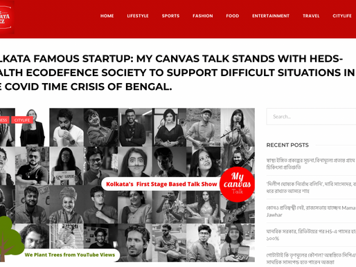 "My Canvas Talk" featured on "The Kolkata Buzz"