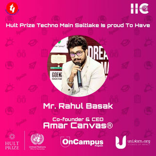 Rahul Basak Invited as a Judge for Hult Prize Techno India