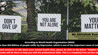 Suicide prevention Initiative Launched by Rahul Basak