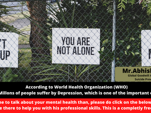 Suicide prevention Initiative Launched by Rahul Basak