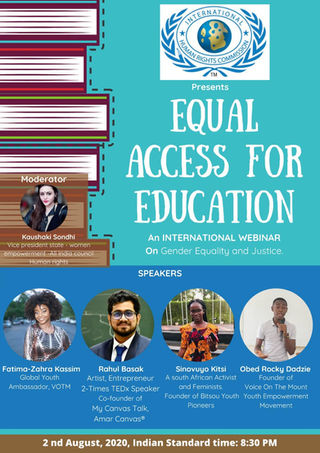 Rahul Basak invited in an International Seminar on "Equal Access for Education"