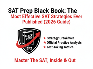 SAT Prep Black Book showing effective SAT strategies and Digital SAT preparation tips for students in 2026.