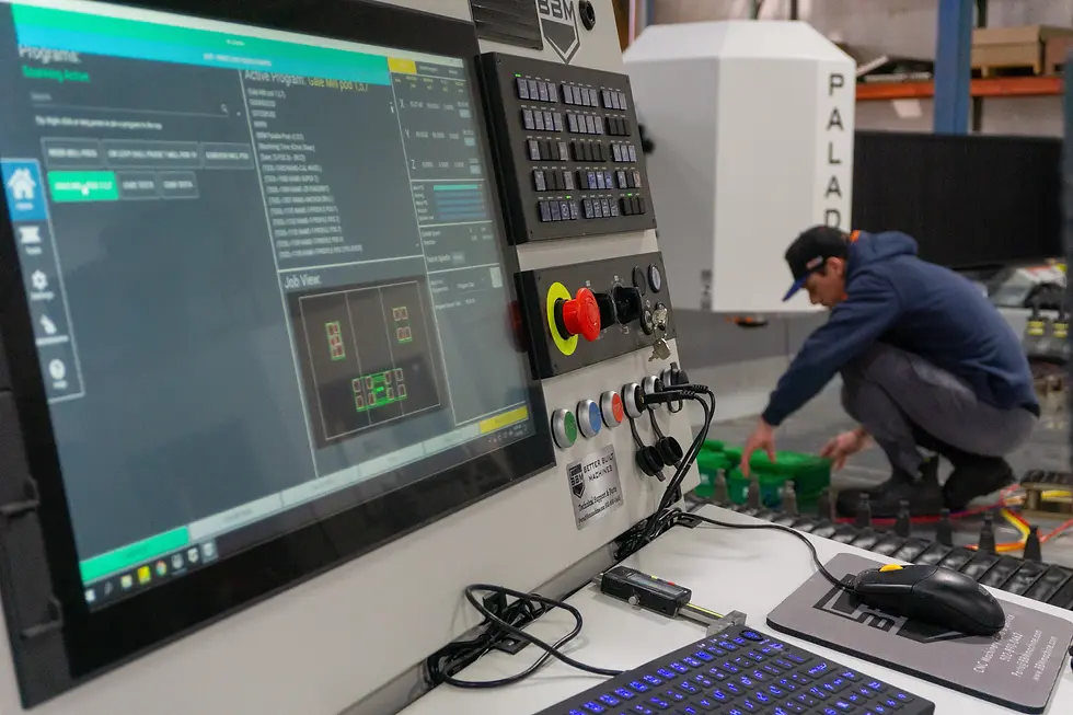 Paladin CNC stone mill operator screen and control system used for precision stone machining