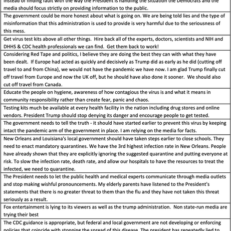 (Pt. 4) What could the media or the government be doing to better respond to and prepare the public for COVID-19?