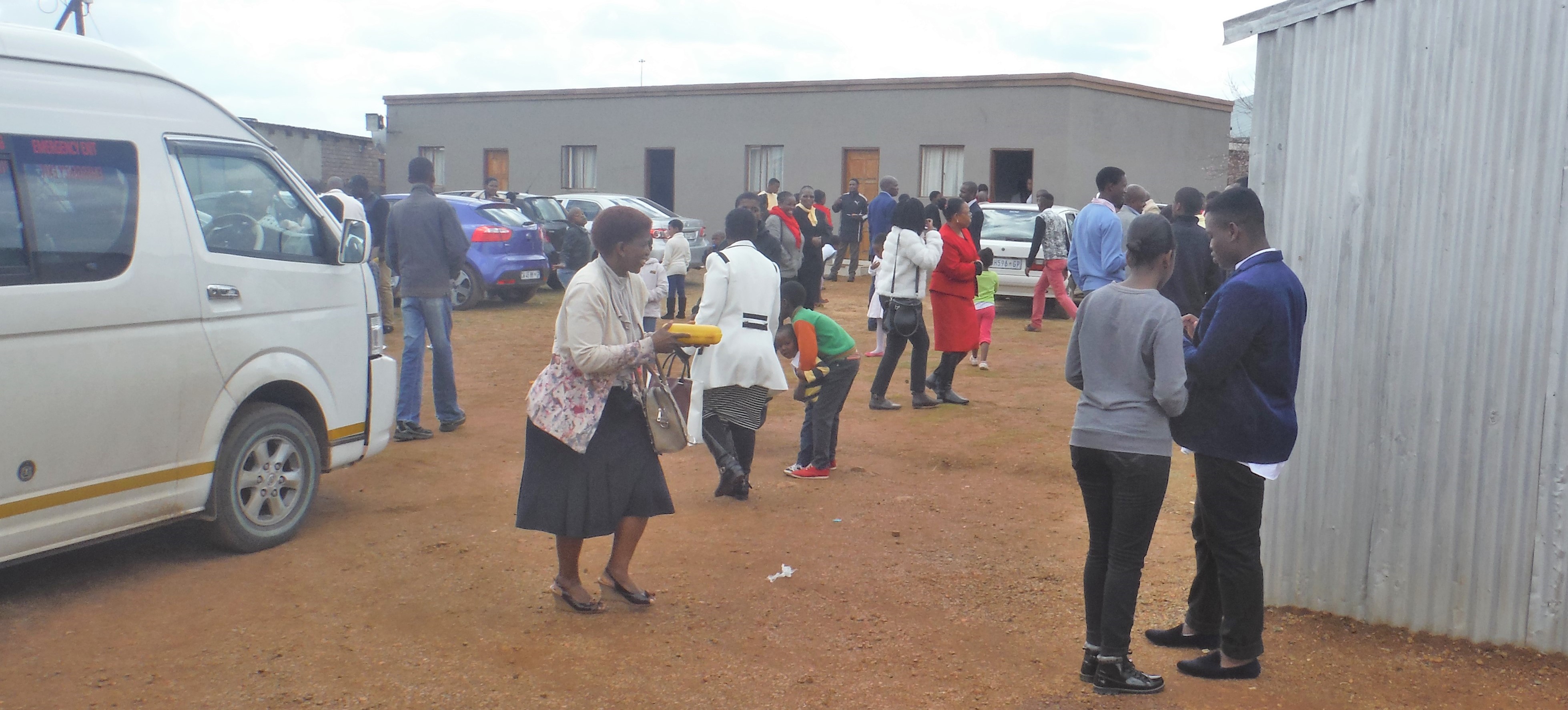 Church yard after services