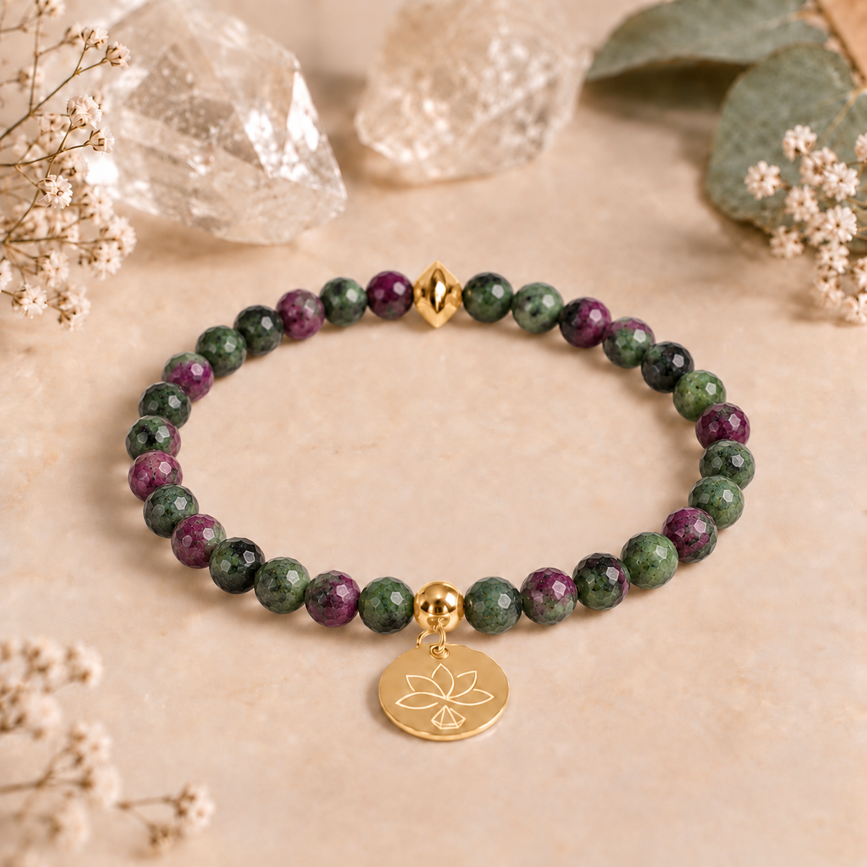 Bracelet Rubis Zoïsite « Épanouissement »