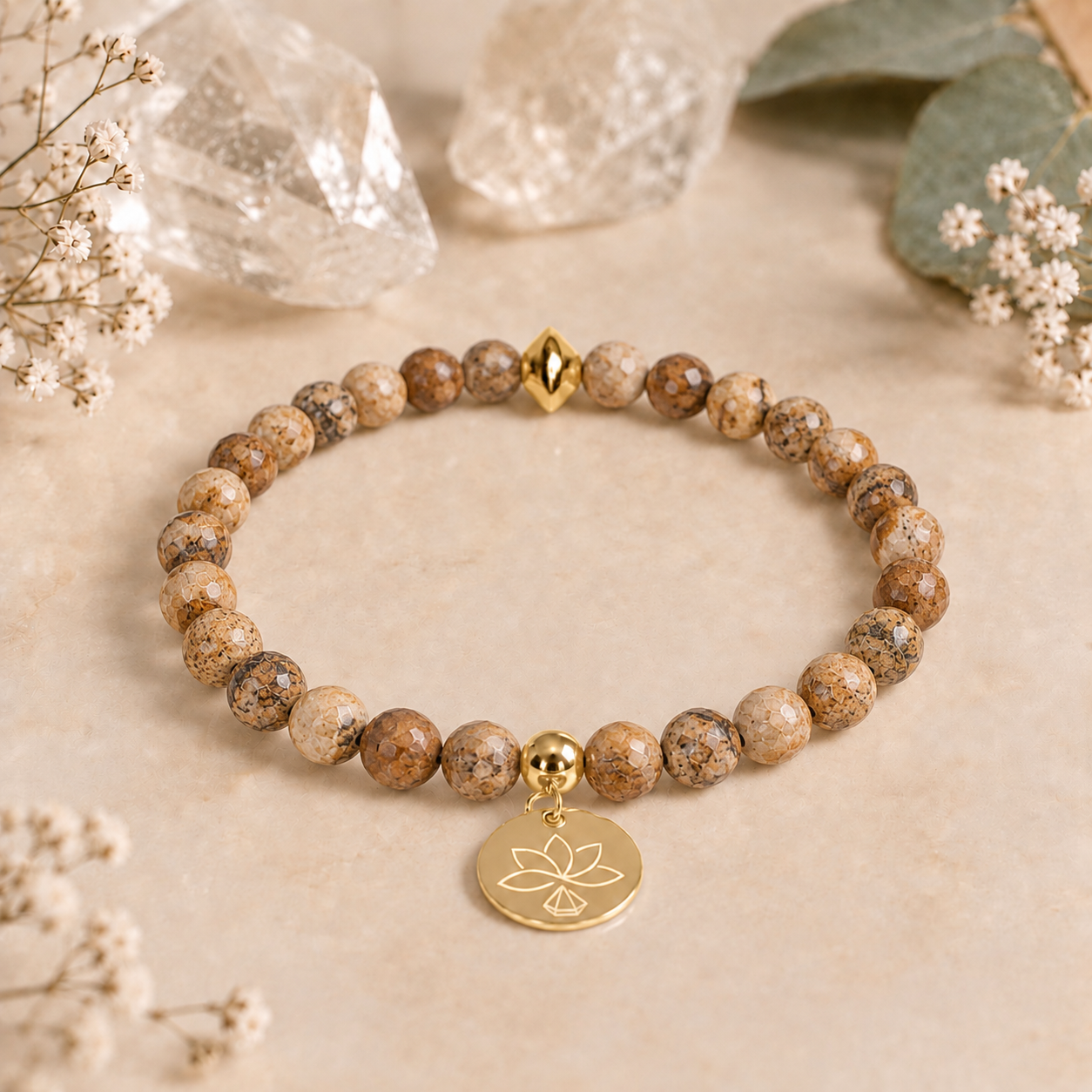 Bracelet Jaspe paysage « Persévérance »