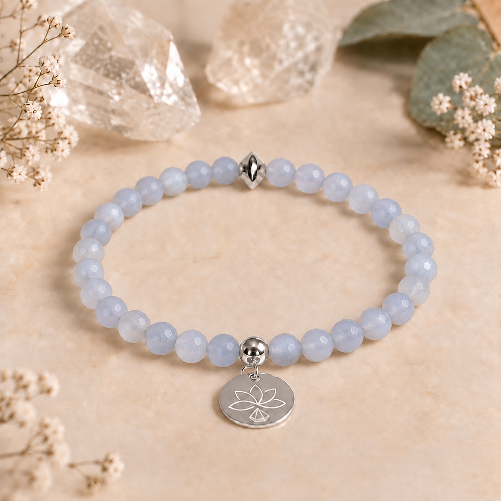 Miniature : Bracelet Calcédoine bleue « Douceur »