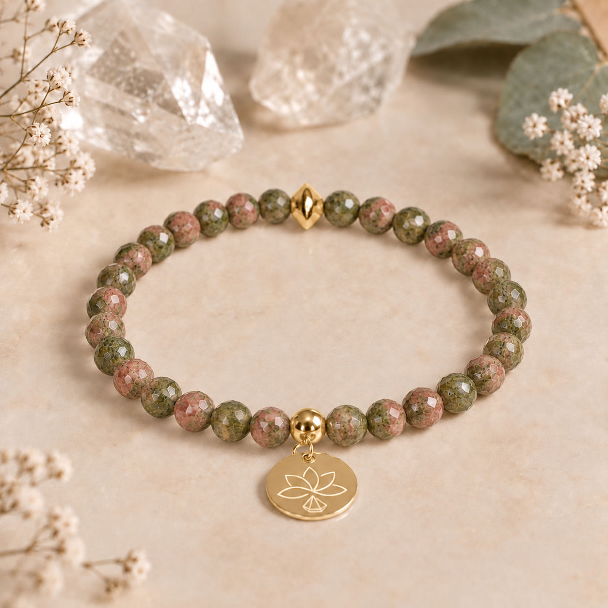 Bracelet Unakite « Équilibre »