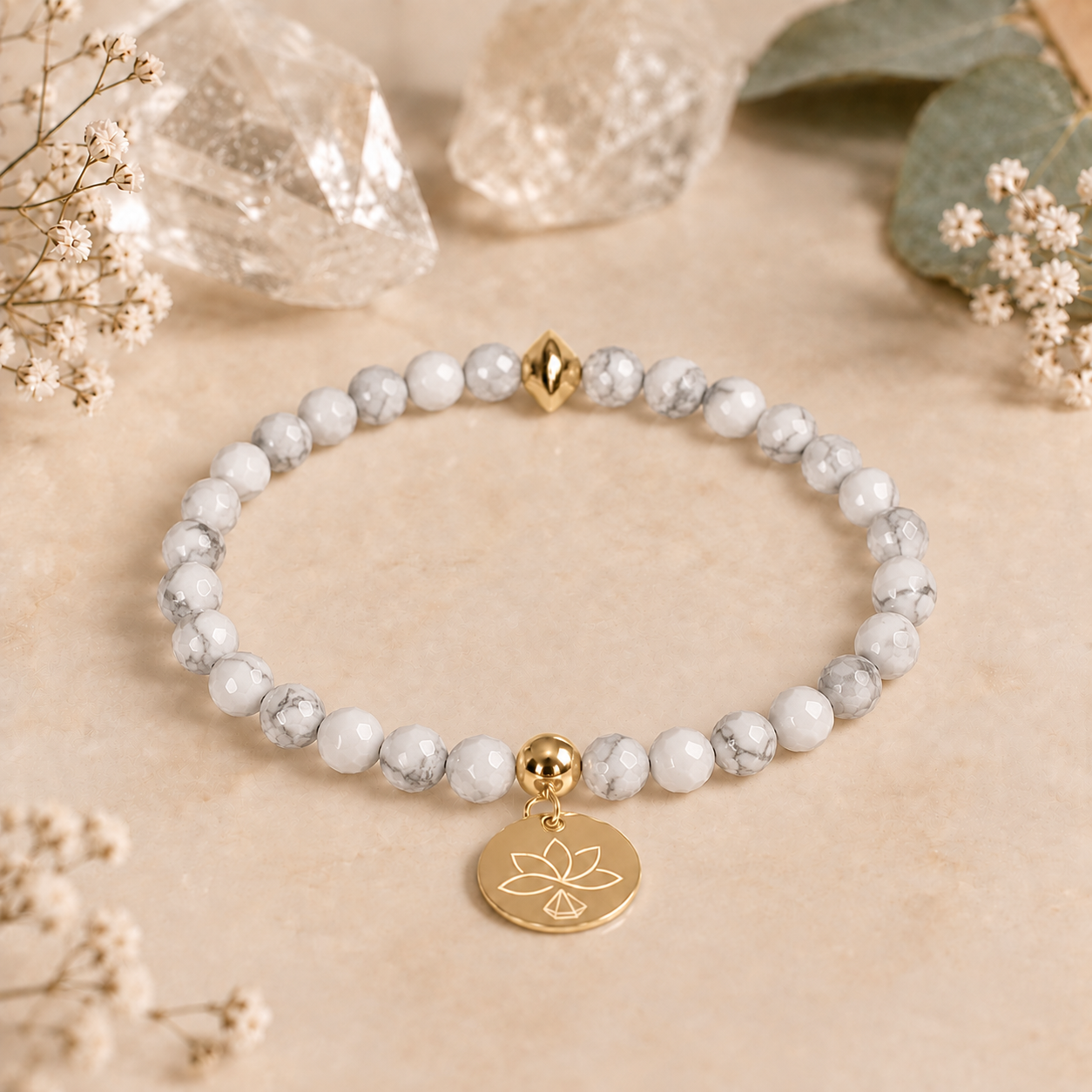 Bracelet Howlite « Calme »