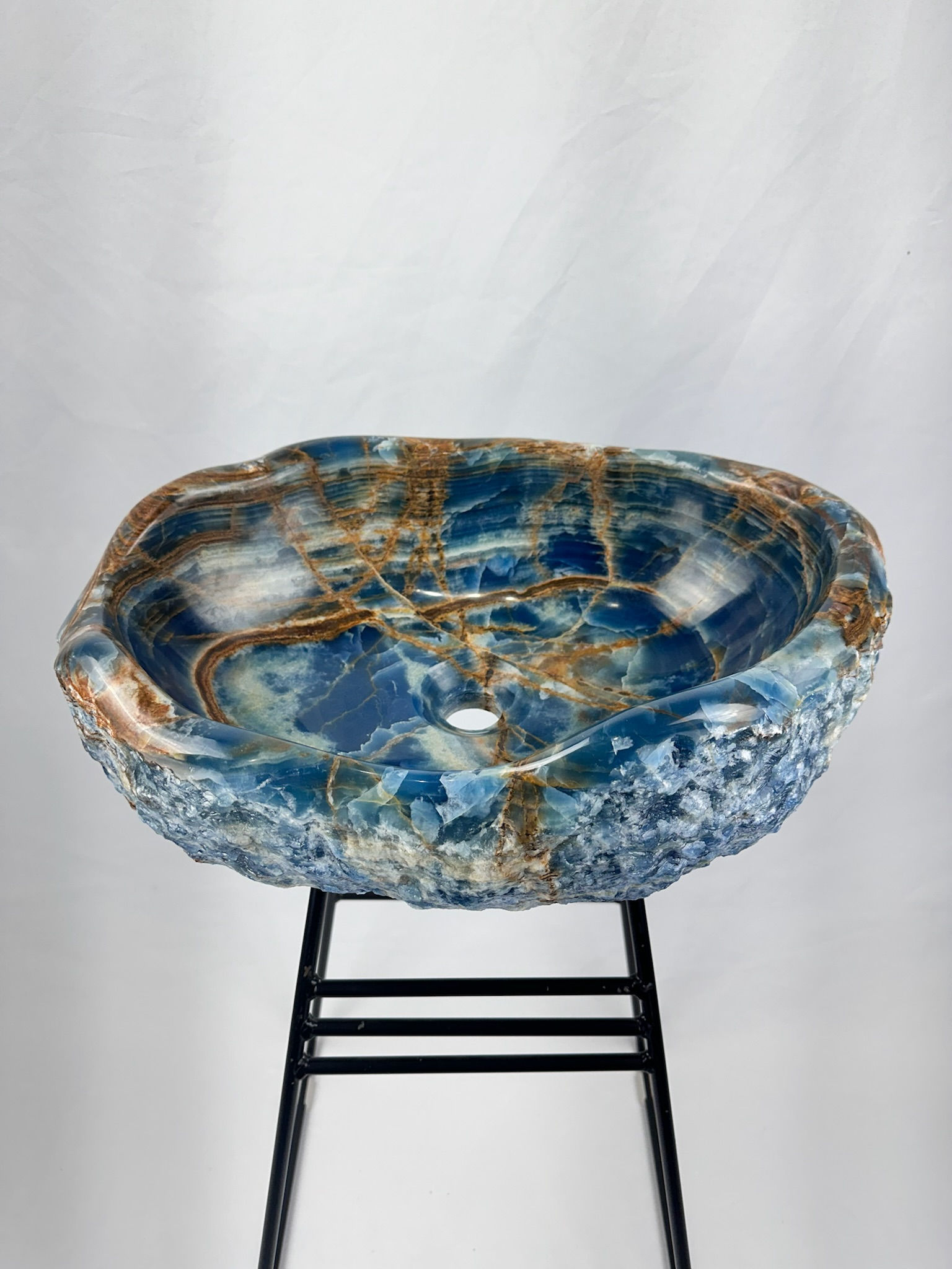 Cuba Esculpida Ônix Azul Argentino Bruto