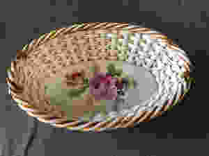 Gilded Porcelain Basket