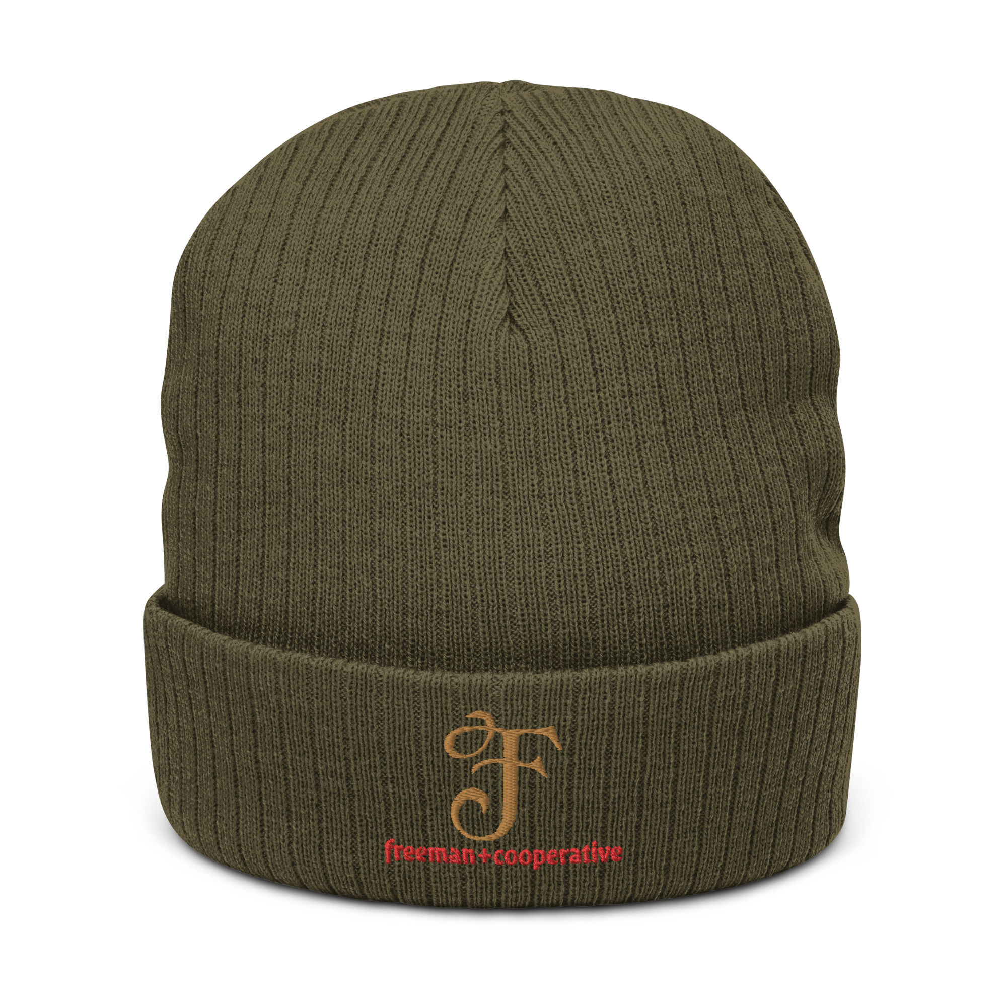 F2 ribbed beanie