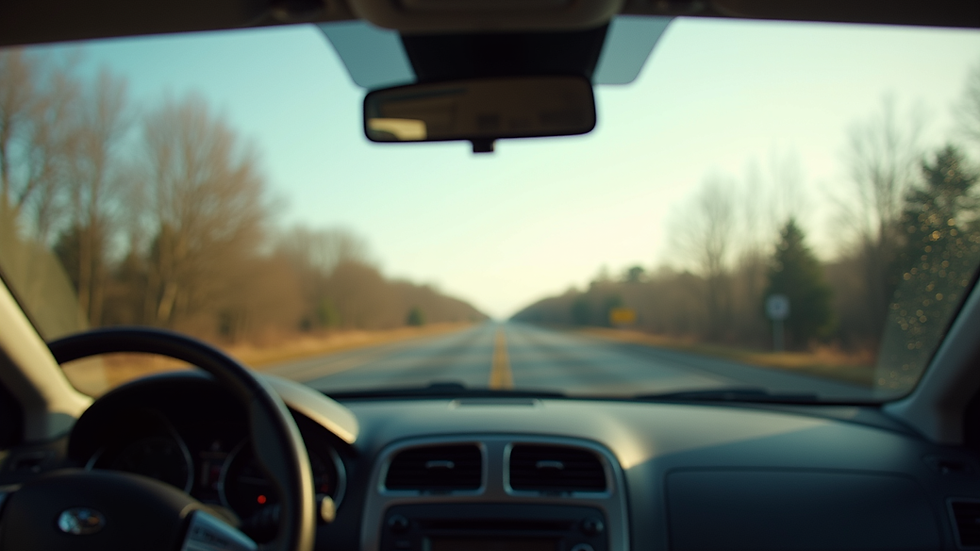 Eye-level view of car dashboard protected from sun damage