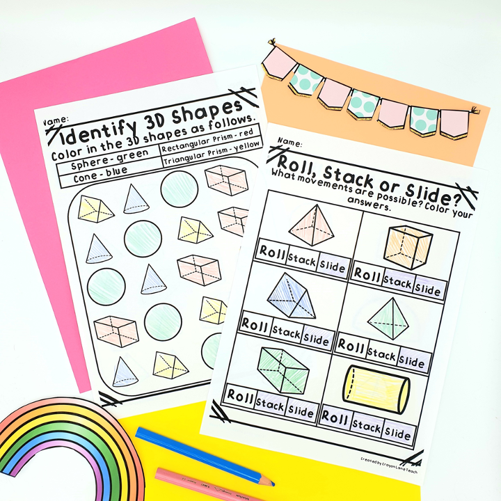 Thumbnail: 2D & 3D shapes activities kindergarten
