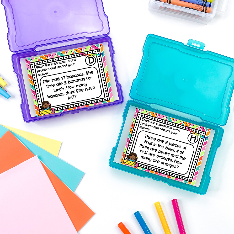 Thumbnail: subtraction word problems kindergarten