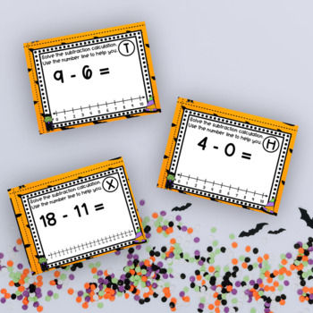 Thumbnail: Halloween subtraction math centre