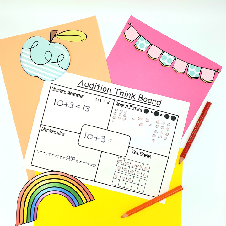 Thumbnail: Addition with Ten Frames Think Board Activity