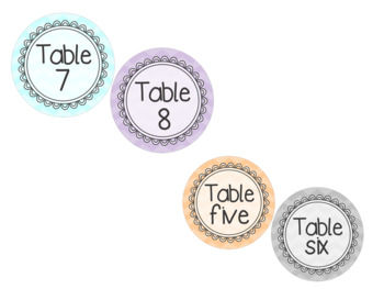 サムネイル： table signs fir classroom