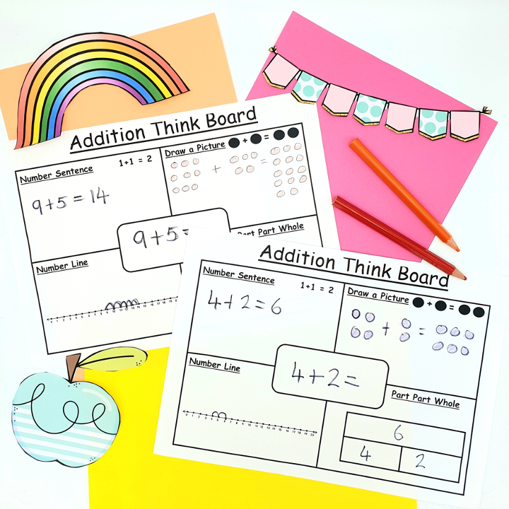 Thumbnail: Addition Part Part Whole Think Boards Activity
