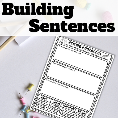 Sentence Writing Worksheets Crayon Lane Teach