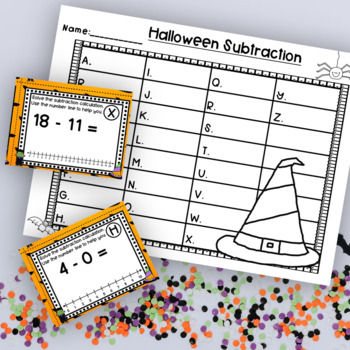 थंबनेल: Halloween addition subtraction number line