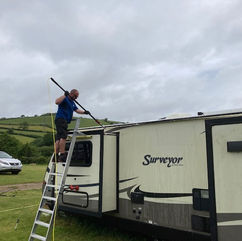 Caravan Roof Cleaning Ladder. Ladder for Cleaning Motorhome, RV, Caravan and Fifth Wheeler Roofs. 