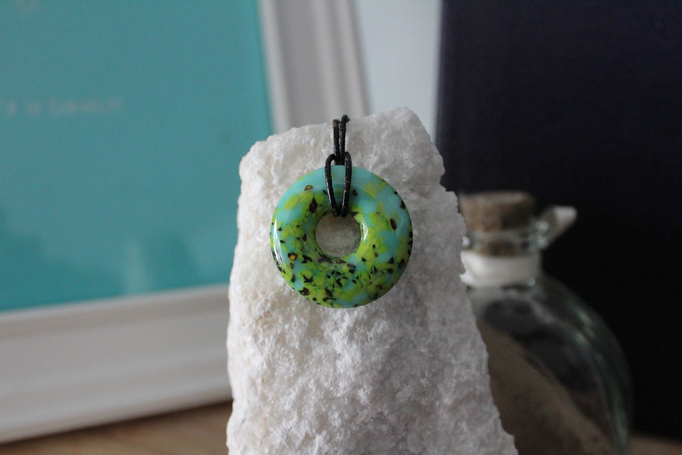 Circle Donut Bead Pendant Small