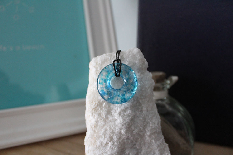 Circle Donut Bead Pendant Small