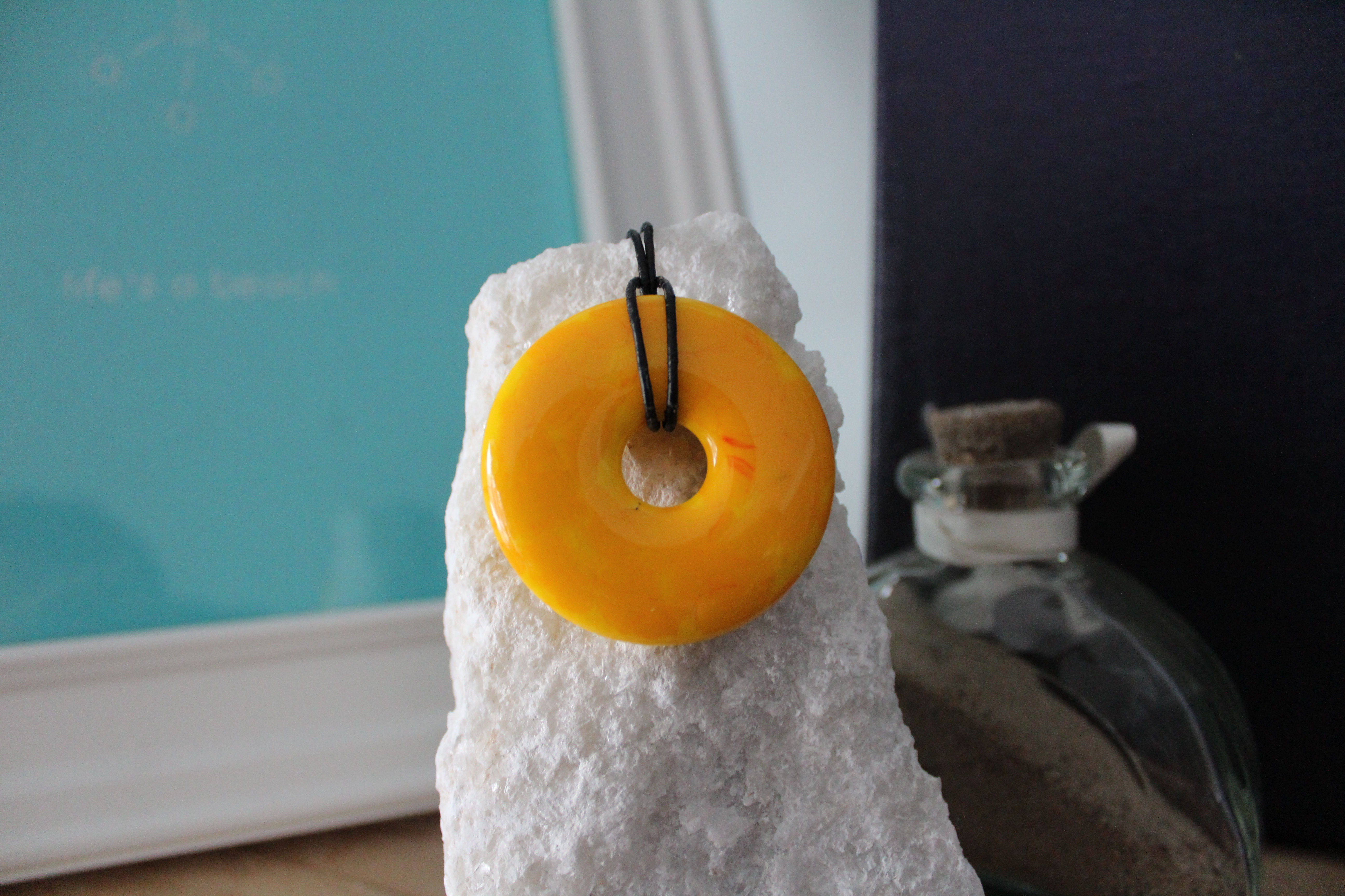 Circle Donut Bead Pendant Large