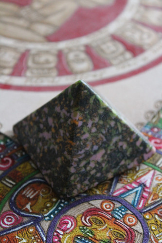 Pyramid: Pink/Green Speckled | Glass | Stone | Poem