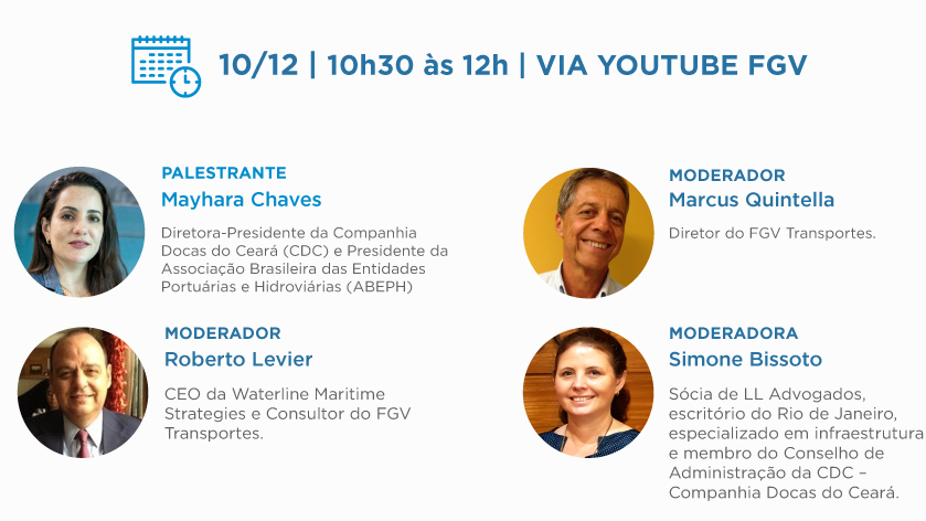 A sócia de LL Advogados Simone Bissoto será uma das moderadoras do webinar “A Visão do Futuro para o Porto de Fortaleza”, realizado pela FGV Transportes