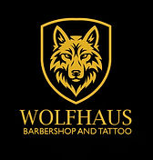 Wolfhaus barber shop logo