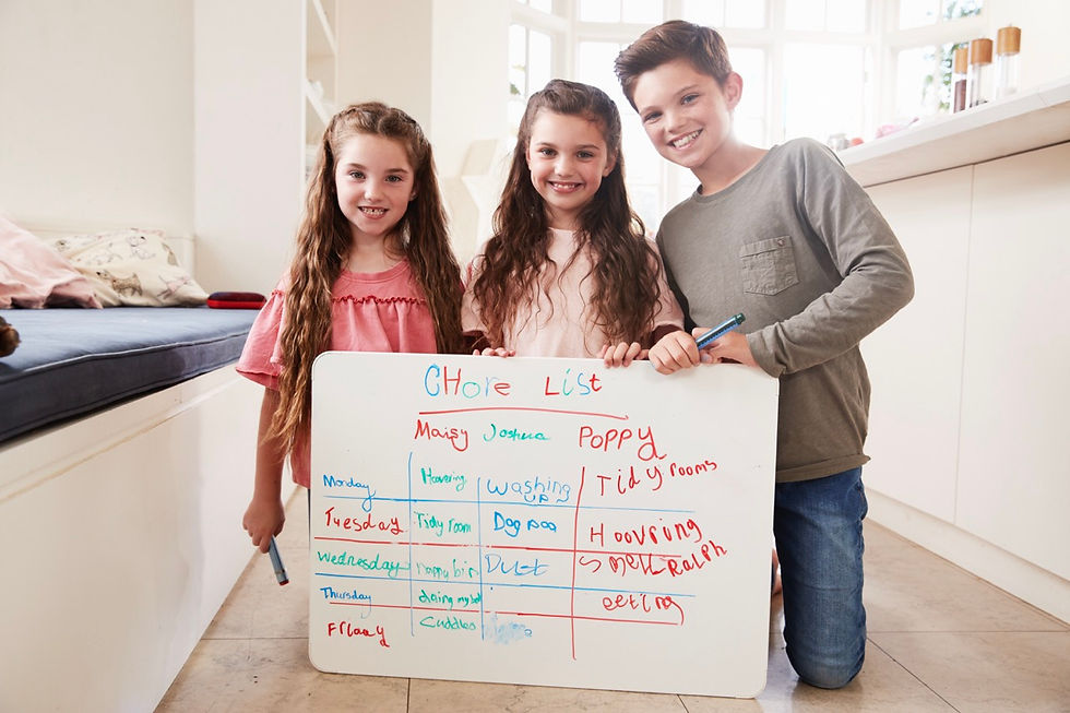 Colorful daily schedule chart for kids