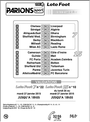 Loto Foot 15 Promos