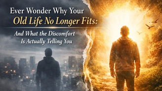 Spiritual awakening illustration showing identity shift and why your old life no longer fits during a spiritual reset